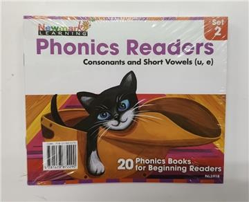 Newmark Phonics Readers Box 2: Consonants & Short Vowels (u, e) 20 Books, 1 Activity Guide