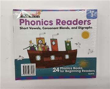 Newmark Phonics Readers Box 3: Short Vowels, Consonant Blends & Digraphs 24 Books, 1 Activity Guide