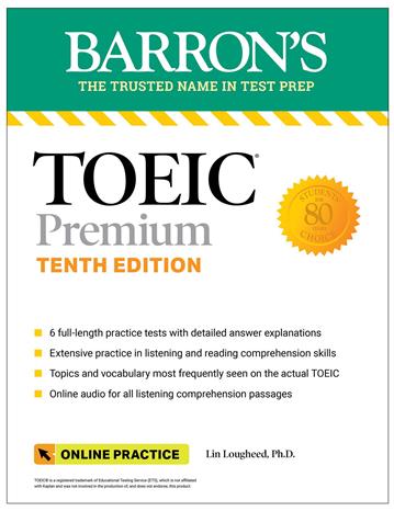 Barrons TOEIC Premium: 6 Practice Tests + Online Audio, 10/e