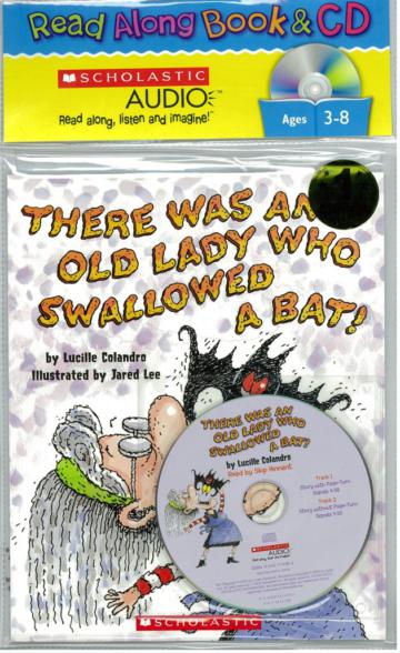 There Was an Old Lady Who Swallowed a Bat (Book + Audio CD)