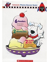 Scholastic Phonics Boosters Books Level 10: 6 Readers(#55-60)/ 2 Audio CDs/ 2 Workbooks