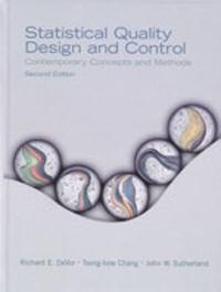 Statistical Quality Design and Control：：Contemporary Concepts and Methods