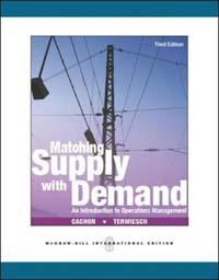 Matching Supply With Demand： An Introduction to Operation Management