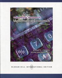 Fundamental Methods of Mathematical Economics