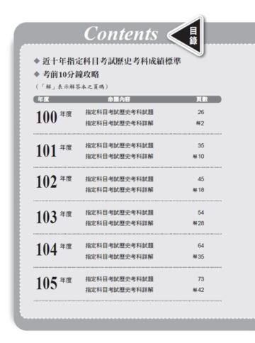 110升大學指定科目考試解題王－歷史考科
