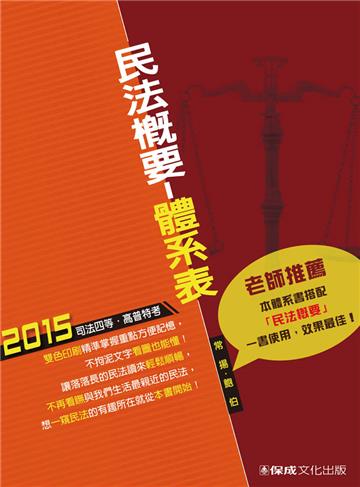民法概要：體系表-2015司法四等.高普特考<保成>